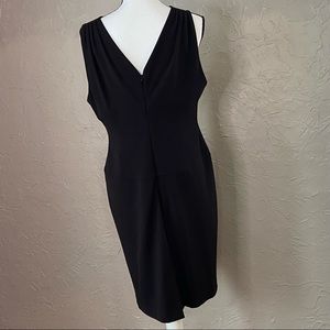 Lilibleu (8) black sleeveless V neck cocktail dress